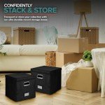 Huasean Vinyl Record Storage Box for 50 Albums