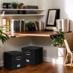 Huasean Vinyl Record Storage Box for 50 Albums