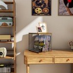Stackable Vinyl Record Storage Shelf - Wood Organizer