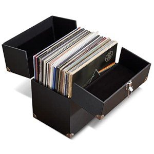 Vinyl Record Storage Box for 50 LPs