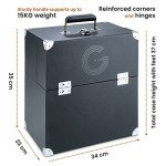 Vinyl Record Storage Box for 50 LPs