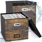 Stackable Vinyl Record Storage Box Set of 2