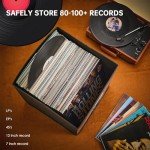 Stackable Vinyl Record Storage Box Set of 2