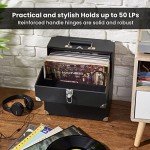 Vinyl Record Storage Box for 50 LPs
