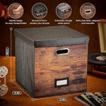 Stackable Vinyl Record Storage Box Set of 2