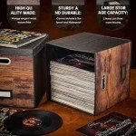 Stackable Vinyl Record Storage Box Set of 2