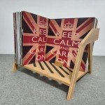 Bamboo Vinyl Record Holder - Holds 80 LPs
