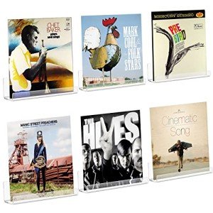6 Pack Clear Acrylic Vinyl Record Holders