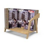 Bamboo Vinyl Record Holder - Holds 80 LPs