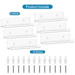 6 Pack Clear Acrylic Vinyl Record Holders