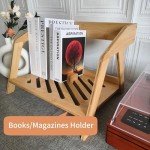 Bamboo Vinyl Record Holder - Holds 80 LPs