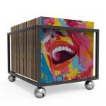 Vinyl Record Storage Cart - Holds 100 Albums