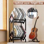 Vinyl Record Storage Holder - 200 Album Capacity