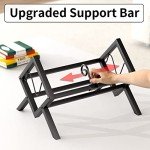 EKNITEY Metal Vinyl Record Storage Stand - Holds 80-100 LPs