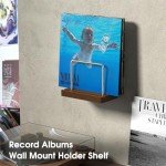 Solid Wood Vinyl Record Storage Display Holder