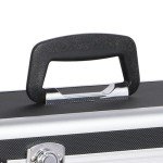 Yaheetech Aluminum Vinyl Record Storage Case, Black