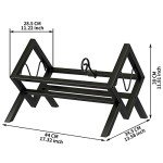 EKNITEY Metal Vinyl Record Storage Stand - Holds 80-100 LPs