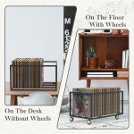 Vinyl Record Storage Cart - Holds 100 Albums