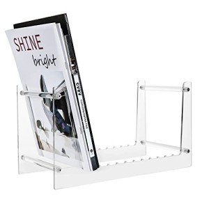 Clear Acrylic Vinyl Record Storage Stand for 50 LPs