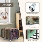 Vinyl Record Storage Cart - Holds 100 Albums