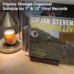 Solid Wood Vinyl Record Storage Display Holder
