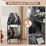 Vinyl Record Storage Holder - 200 Album Capacity