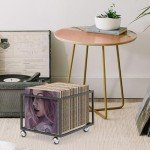 Vinyl Record Storage Cart - Holds 100 Albums