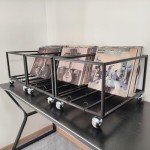 Vinyl Record Storage Cart - Holds 100 Albums