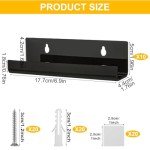 8PCS Wall-Mounted Vinyl Record Storage Shelves