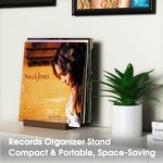 Solid Wood Vinyl Record Storage Display Holder