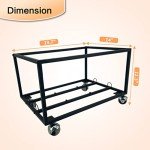 Vinyl Record Storage Holder with Wheels - 100 LPs