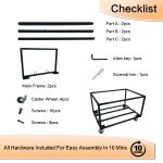 Vinyl Record Storage Holder with Wheels - 100 LPs