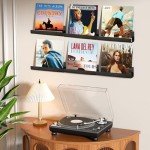 8PCS Wall-Mounted Vinyl Record Storage Shelves