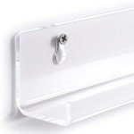 12-Inch Clear Acrylic Vinyl Record Wall Shelves