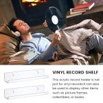 12-Inch Clear Acrylic Vinyl Record Wall Shelves