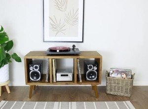 Vinyl Record Player Stand and Storage Unit