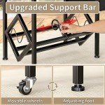EKNITEY Vinyl Record Player Stand with Storage