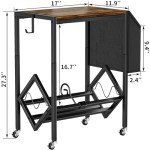 EKNITEY Vinyl Record Player Stand with Storage