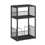 VASAGLE 3-Tier Vinyl Record Player Stand - Ebony