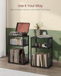VASAGLE 3-Tier Vinyl Record Player Stand - Ebony