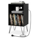 Vinyl Record Player Stand & Storage Cabinet