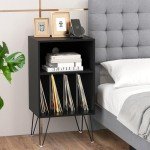Vinyl Record Player Stand & Storage Cabinet