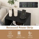 Vinyl Record Player Stand & Storage Cabinet