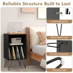 Vinyl Record Player Stand & Storage Cabinet