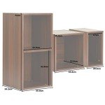 Walnut Effect Vinyl Record Storage Box - Sizes Available