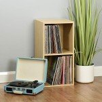 Hartleys Oak Vinyl Record Storage Box - Size Options