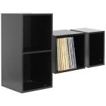Hartleys Black Vinyl Record Storage Organizer