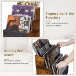 3-Tier Vinyl Record Storage Crate in Rustic Style