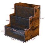3-Tier Vinyl Record Storage Crate in Rustic Style