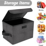 Stackable 7-inch Vinyl Record Storage Box - Black